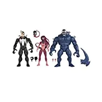 marvel legends series, multipack x-men venom, figurines de collection de 15 cm avec 4 accessoires exclusivité sur amazon