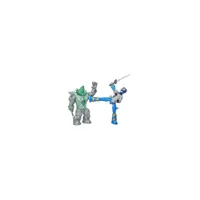 power rangers - pack figurines battle attacker ranger bleu vs shockhorn - 15 cm