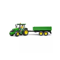 tracteur john deere 5115m avec remorque à ridelles 411062
